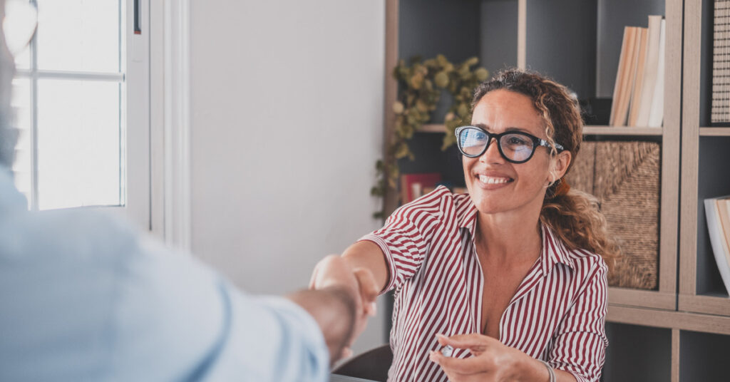 Man Shaking Hands with Accountant