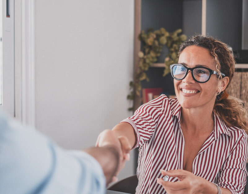 Man Shaking Hands with Accountant